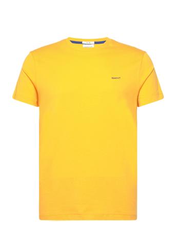 Contrast Logo Ss T-Shirt GANT Yellow
