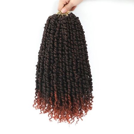 Twist Crochet Hair -pidennys WINE RED