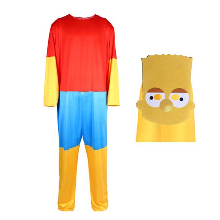 Halloween Bart Simpson -haalari, cosplay-syntymäpäiväjuhlapuku, sopii Halloween-aikuisiin ja -lapsiin