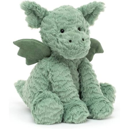 Jellycat Fuddlewuddle Drakmjukis, 23 cm - Mytisk Plyschleksak - Klassisk Barngåva