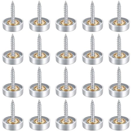 20 stk. børstede spejlskruer 20 mm dekorative skruer i rustfrit stål spejlsøm til spejlborde badeplader