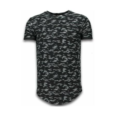 True Rise Camouflage Long Fit Army - Herr T Shirt - Sw330Z - Svart svart, Herr, Herr, Storlek: M