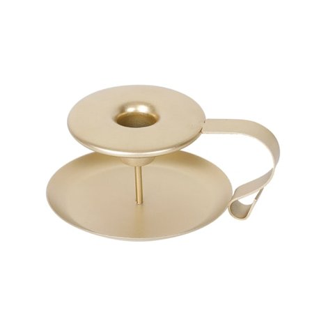 2 stk. Metal Lysestage Stativ med Håndtag, Fransk Guld Lysestage til