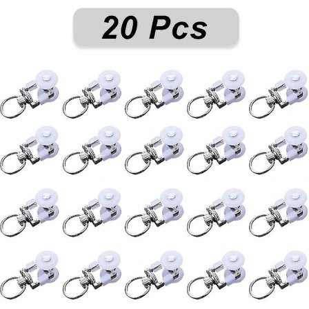 20-pack metallskenrullar - Gardinskenor - Glid - Duschdraperiglid