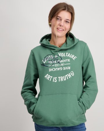 Zadig&Voltaire HOODED SWEATSHIRT Zielony Bluzy z kapturem Dziewczyna - Kids Brand Store