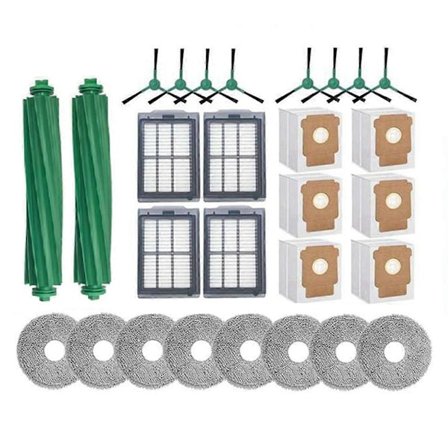 28 st för Plus 505 Combo / 405 Combo Robotdammsugare Borste HEPA Filter Moppduk Dammpåse Reservdelar [DB]