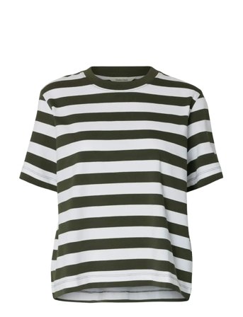 Selected | Slfessential Ss Striped Boxy Tee Noos | L