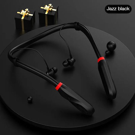 EARDECO 200 timmars uppspelning Bluetooth Hörlurar Bas Trådlösa Hörlurar Nackband Hörlurar med Mikrofon Sport Musik Headset Stereo