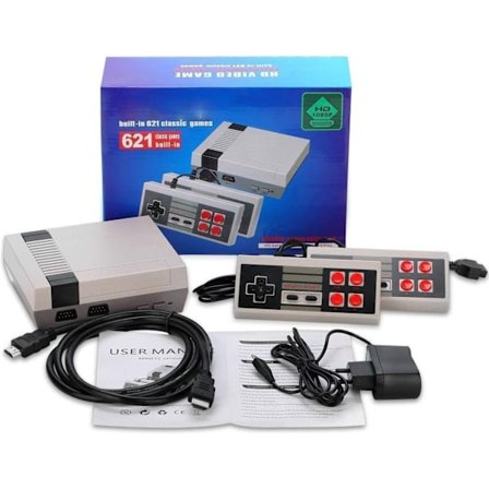 Tv-spelkonsol m Digital HDMI anslutning o 621 Retro Spel
