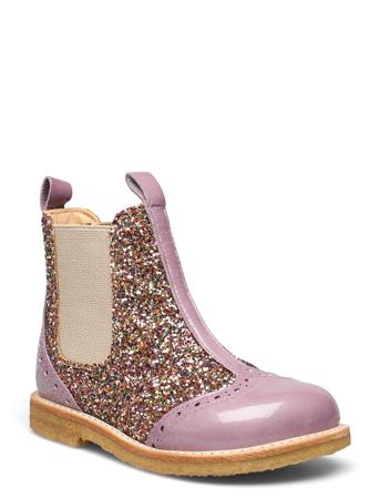 Booties - Flat - With Elastic Snørestøvletter Støvletter Multi/mønstret ANGULUS