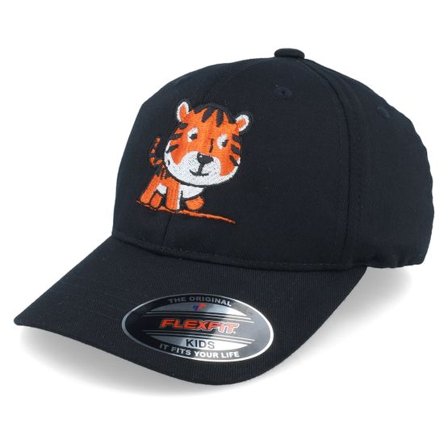 Kiddo Cap - Svart flexfit Keps - Kids Cute Baby Tiger Black Flexfit @ Hatstore