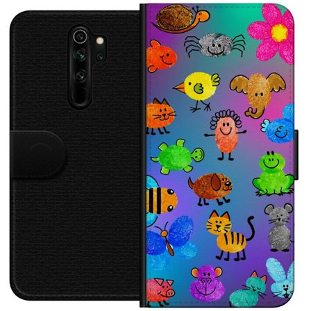 Kompatibelt Lommeboketui til Xiaomi Redmi Note 8 Pro Little Scribble Friends