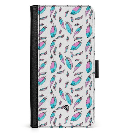 Bjornberry iPhone 15 Pro Fodral - Rosa/Blue Fjädrar