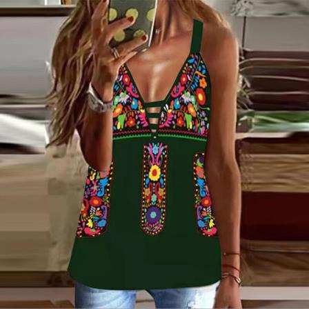 Dam Ärmlös Cami S V-hals Camisole
