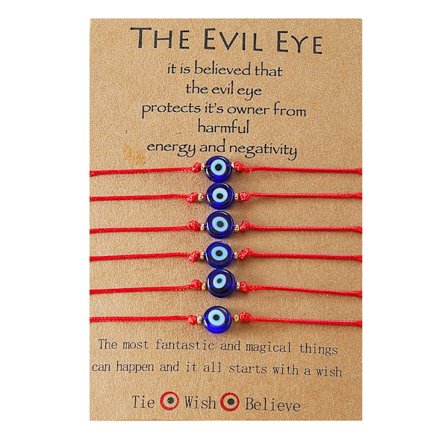 Charm for Evil Eye Braided Red String Armbånd Good Luck Armbånd Smykker for Wo