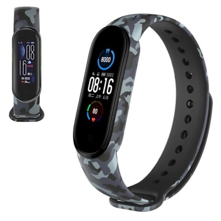 Xiaomi Mi Band 5 cool pattern watch band - Grey / Camouflage