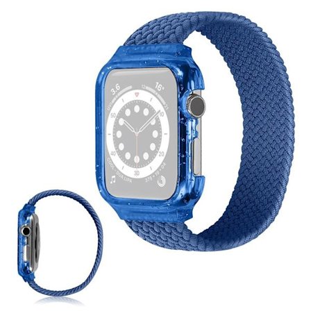 Apple Watch Series 6 / 5 44mm single wrap ribbon watch band - Blue / Size: L