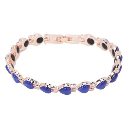 Titanium Stål Magnet Armbånd Kvinder Moderigtigt Udsøgt Magnetisk Terapi Armbånd Gave til SlankningBlåYMMR)