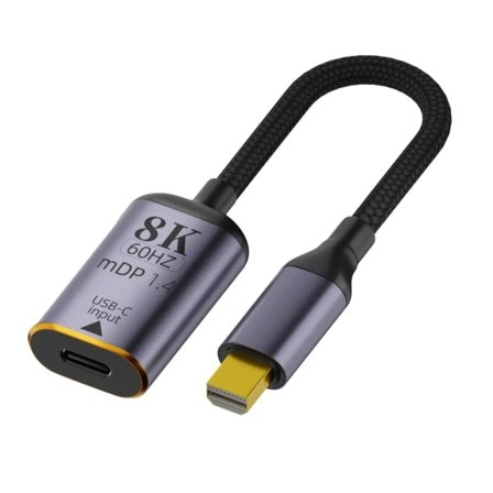 Type C USB3.1 Hona till DP- Displayport /Mini-DP mDP1.4 Hane 8K Adapter Converter Kabel HUB 18cm/7.1in