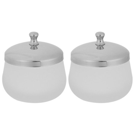 2 stk Matte Glass Dappen Dish Akrylbeholder Neglekunst