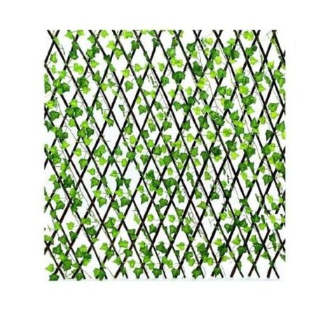 NAKLOE - Säädettävä köynnös - Köynnöskasvi sisäänvedettävällä aidalla - Tekoköynnös - Säädettävä köynnös - Lehtipaneeli - Tekokasvit koristeluun - 