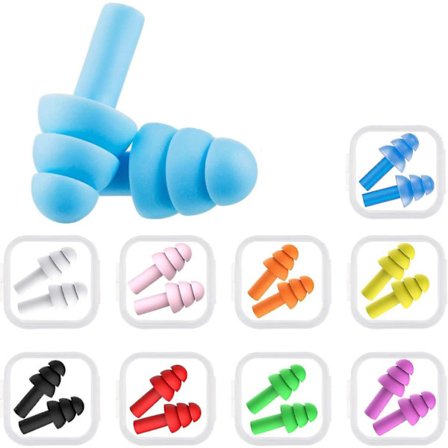 10 par silikone ørepropper til svømning, voksne, ørepropper sæt, sove ørepropper, ørepropper til at sove