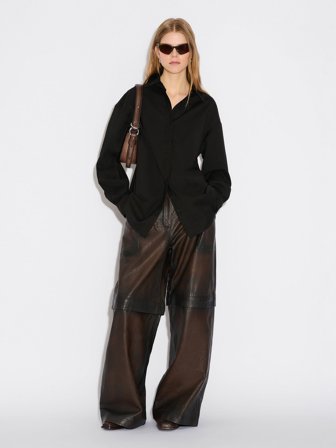 Holzweiler - Vidda Relaxed shirt - Black - Womens - 38