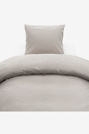 Borganäs of Sweden - Pussilakanasetti Thelma Stripe, 2 osaa - Ruskea - Pussilakanasetit - 150X210 - - Homeroom