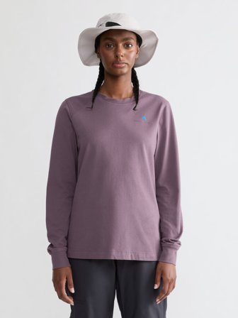 Klättermusen Root Logo LS Tee Women's's - Black Plum - Women's - L