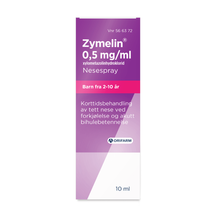 Zymelin 0,5 mg/ml nesespray, 10 ml