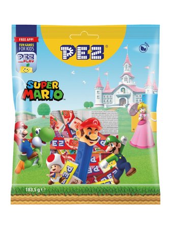 PEZ sugar pastille with figures from Super Mario 0.184kg