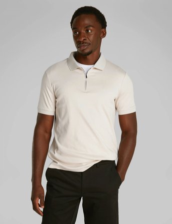Calvin Klein | Liquid Touch Welt Zip Polo | S