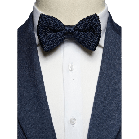 John Henric Knitted Bow Tie Kostymtillbehör Herr Blå ONESIZE