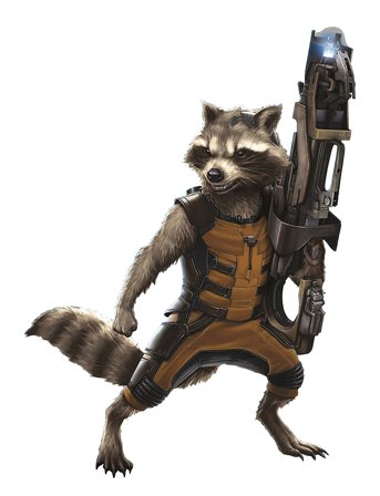 RoomMates Wallstickers - Guardians Of The Galaxy Raccoon - Grey - ONE SIZE