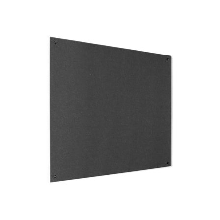 Recycled fire-retardant noticeboard, 1500x1200 mm, charcoal