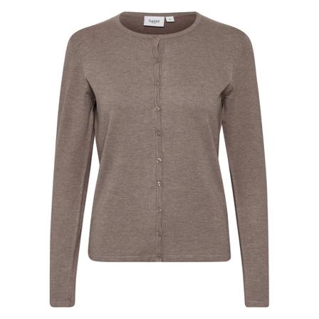 Saint Tropez Mila R-Neck Cardigan Grå, Dame Cardigans, Størrelse: XS