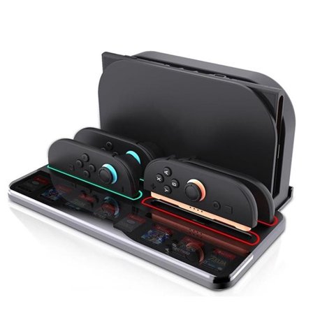 Tynd opladningsstander til Nintendo Switch 2 og håndcontrollere