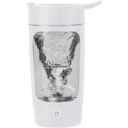 Sähköinen shaker-pullo, BPA-vapaa, kannettava blenderi, ladattavat kupit smoothieille ja ateriankorvikeshakeille (valkoinen)