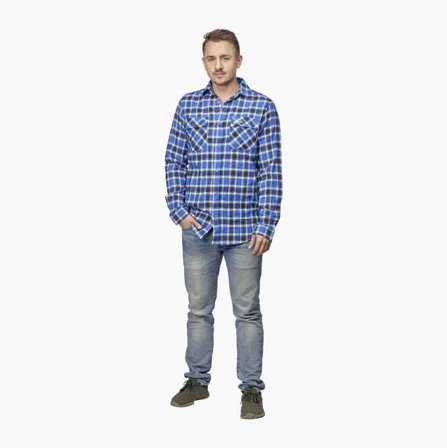 Biltema - Flanellskjorte blå S