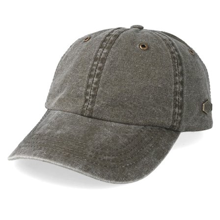 MJM Hats - Grønn adjustable Caps - Baseball Cotton Enzyme Olive Adjustable @ Hatstore
