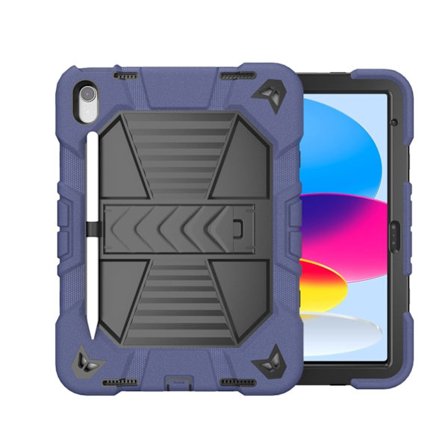 Stilrent skal för iPad 10:e generationen 10,9" 2022 Marinblå Svart Stöttåligt Silikon