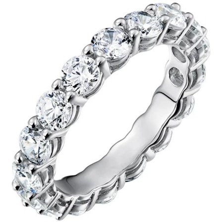 /EA/(Størrelse 6) Ringe Cubic Zirconia Love Ring, 4mm Dame Stabelbare Ringe, Dame Guld Ringe