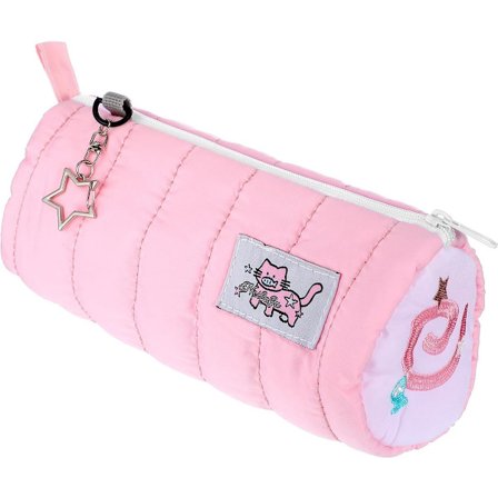 Rosa Søt Kattepenal Mote Skoleveske Med Glidelåslukking Stor Kapasitet Penner Blyanter Kosmetikk For Studenter Universitet Kontor Eller Reise