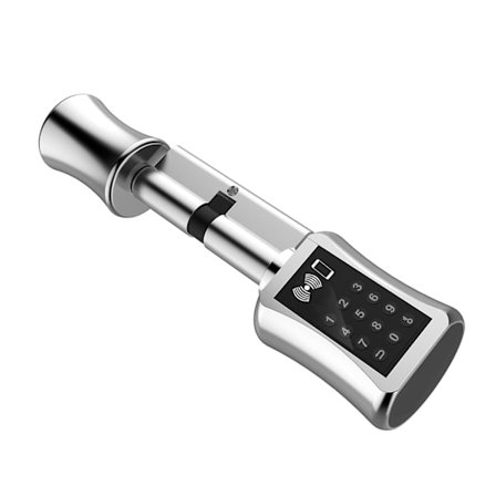 Smart dörrlåscylinder Elektronisk knappsats Dörrlås 3 Upplåsningssätt Fingeravtryck/ Lösenord/ Mekanisk nyckel Uppgraderad Anti-stöld Intelligent 