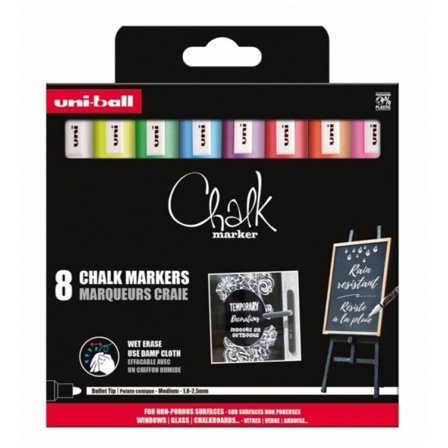 Uni Chalk Marker PWE-5M 8-set