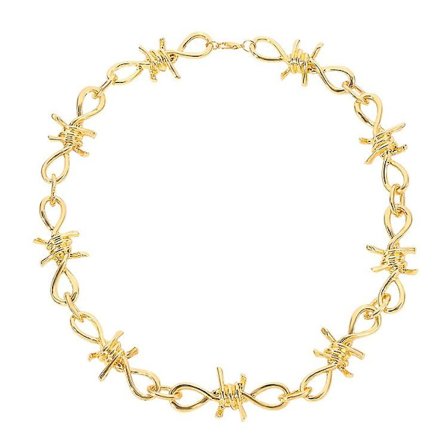 20 tum Unisex Taggtråds Halsband Hip Hop Taggtråds Halsband Kedja Punk Smycken Present