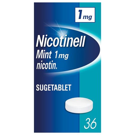 Nicotinell Mint Sugetablet 1 mg 36 stk, Medicin & Pleje, Rygestop, Nikotintabletter