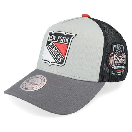 Mitchell & Ness - NHL Grijs trucker Cap - Hatstore Exclusive x New York Rangers Iron Grey/Black Trucker @ Hatstore