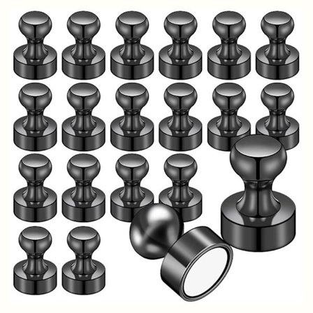 20 stk. sorte køleskabsmagneter, stærke køleskabsmagneter, whiteboard-magneter, køleskabsmagneter til voksne, små magneter til køkken, kontor, skole, 