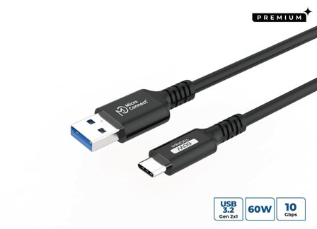 MicroConnect USB type C-kabel - 24 pin USB-C til USB-type A - 2 m